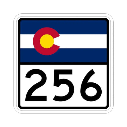 Colorado 256 (Colorado) (Road Sign) STICKER Vinyl Kiss-Cut Decal 6 Inch White - The Sticker Space