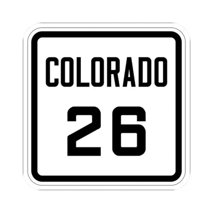 Colorado 26 1926 (Colorado) (Road Sign) STICKER Vinyl Kiss-Cut Decal 2 Inch White - The Sticker Space