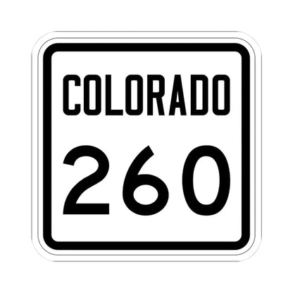 Colorado 260 1946 (Colorado) (Road Sign) STICKER Vinyl Kiss-Cut Decal 3 Inch White - The Sticker Space