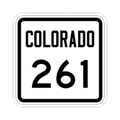 Colorado 261 1946 (Colorado) (Road Sign) STICKER Vinyl Kiss-Cut Decal 6 Inch White - The Sticker Space