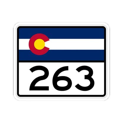 Colorado 263 wide (Colorado) (Road Sign) STICKER Vinyl Kiss-Cut Decal 4 Inch White - The Sticker Space