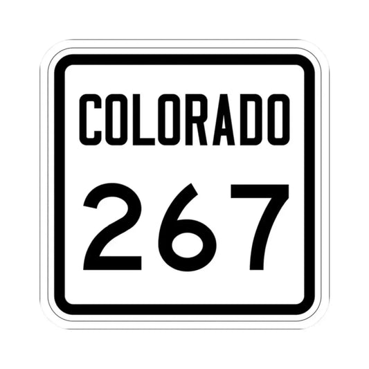 Colorado 267 1946 (Colorado) (Road Sign) STICKER Vinyl Kiss-Cut Decal 2 Inch White - The Sticker Space