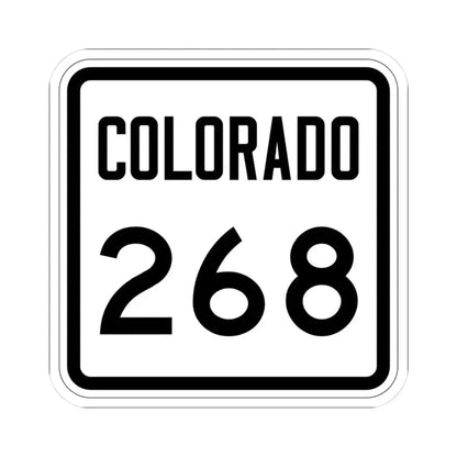 Colorado 268 1946 (Colorado) (Road Sign) STICKER Vinyl Kiss-Cut Decal 3 Inch White - The Sticker Space