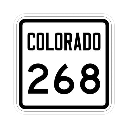 Colorado 268 1946 (Colorado) (Road Sign) STICKER Vinyl Kiss-Cut Decal 4 Inch White - The Sticker Space