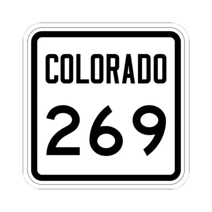 Colorado 269 1946 (Colorado) (Road Sign) STICKER Vinyl Kiss-Cut Decal 4 Inch White - The Sticker Space