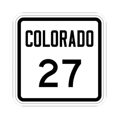 Colorado 27 1946 (Colorado) (Road Sign) STICKER Vinyl Kiss-Cut Decal 3 Inch White - The Sticker Space