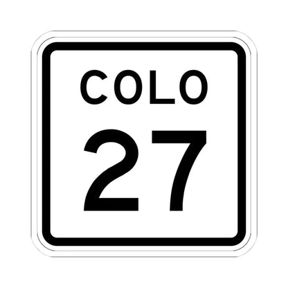 Colorado 27 1952 (Colorado) (Road Sign) STICKER Vinyl Kiss-Cut Decal 4 Inch White - The Sticker Space