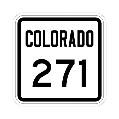 Colorado 271 1946 (Colorado) (Road Sign) STICKER Vinyl Kiss-Cut Decal 6 Inch White - The Sticker Space