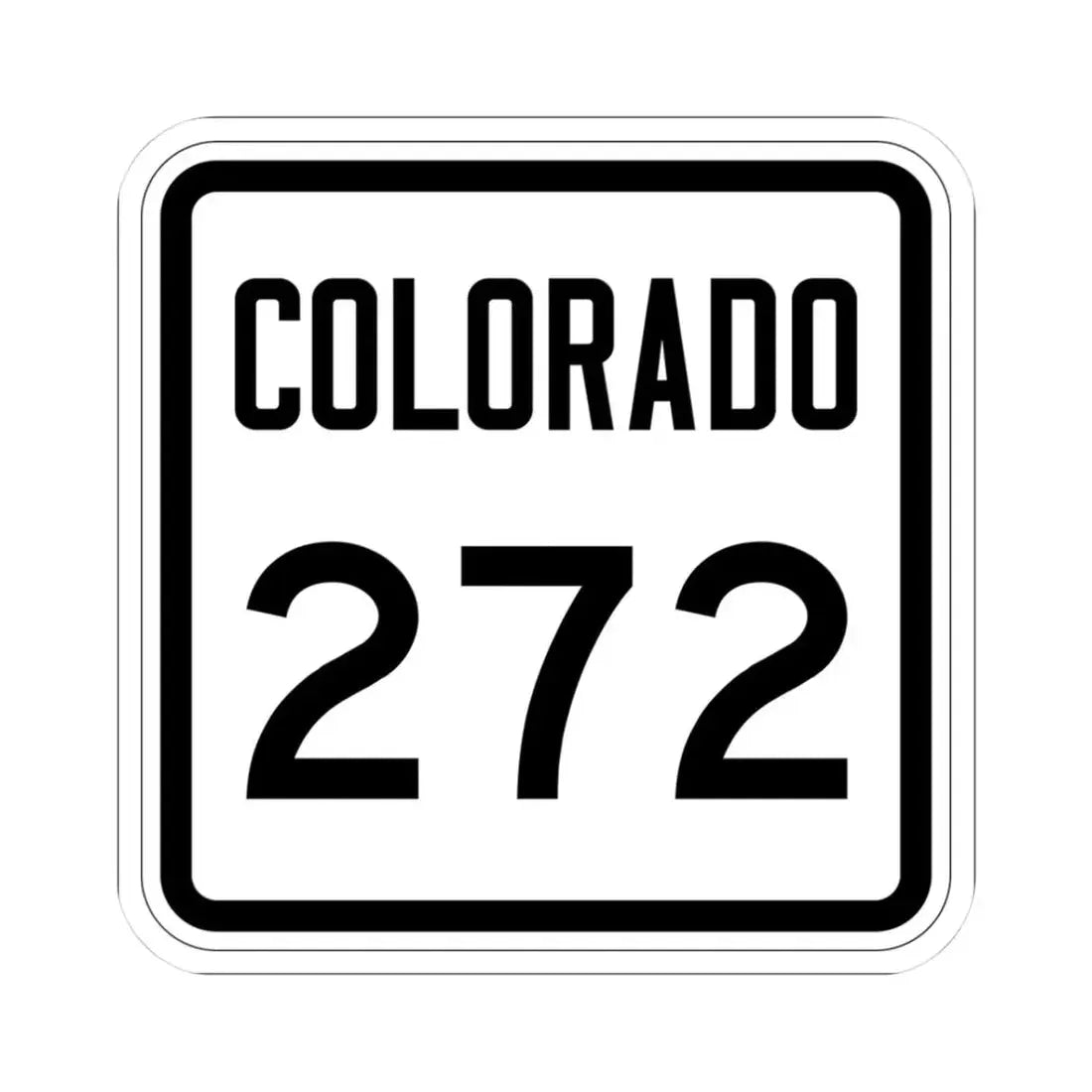 Colorado 272 1946 (Colorado) (Road Sign) STICKER Vinyl Kiss-Cut Decal 3 Inch White - The Sticker Space