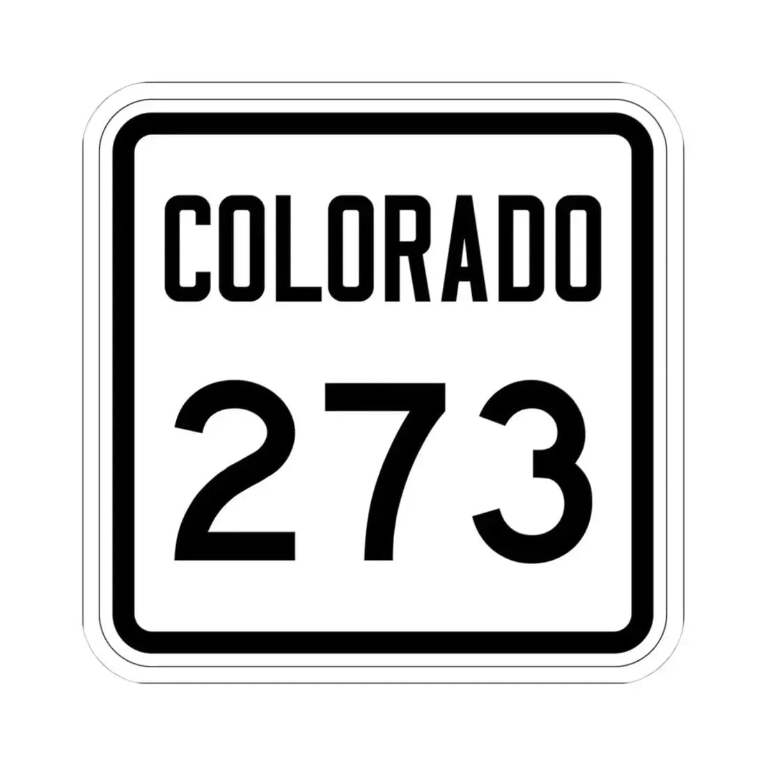 Colorado 273 1946 (Colorado) (Road Sign) STICKER Vinyl Kiss-Cut Decal 4 Inch White - The Sticker Space