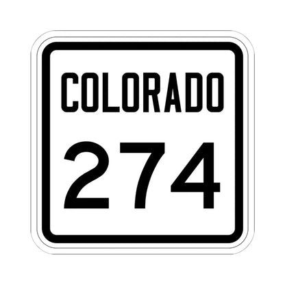 Colorado 274 1946 (Colorado) (Road Sign) STICKER Vinyl Kiss-Cut Decal 6 Inch White - The Sticker Space