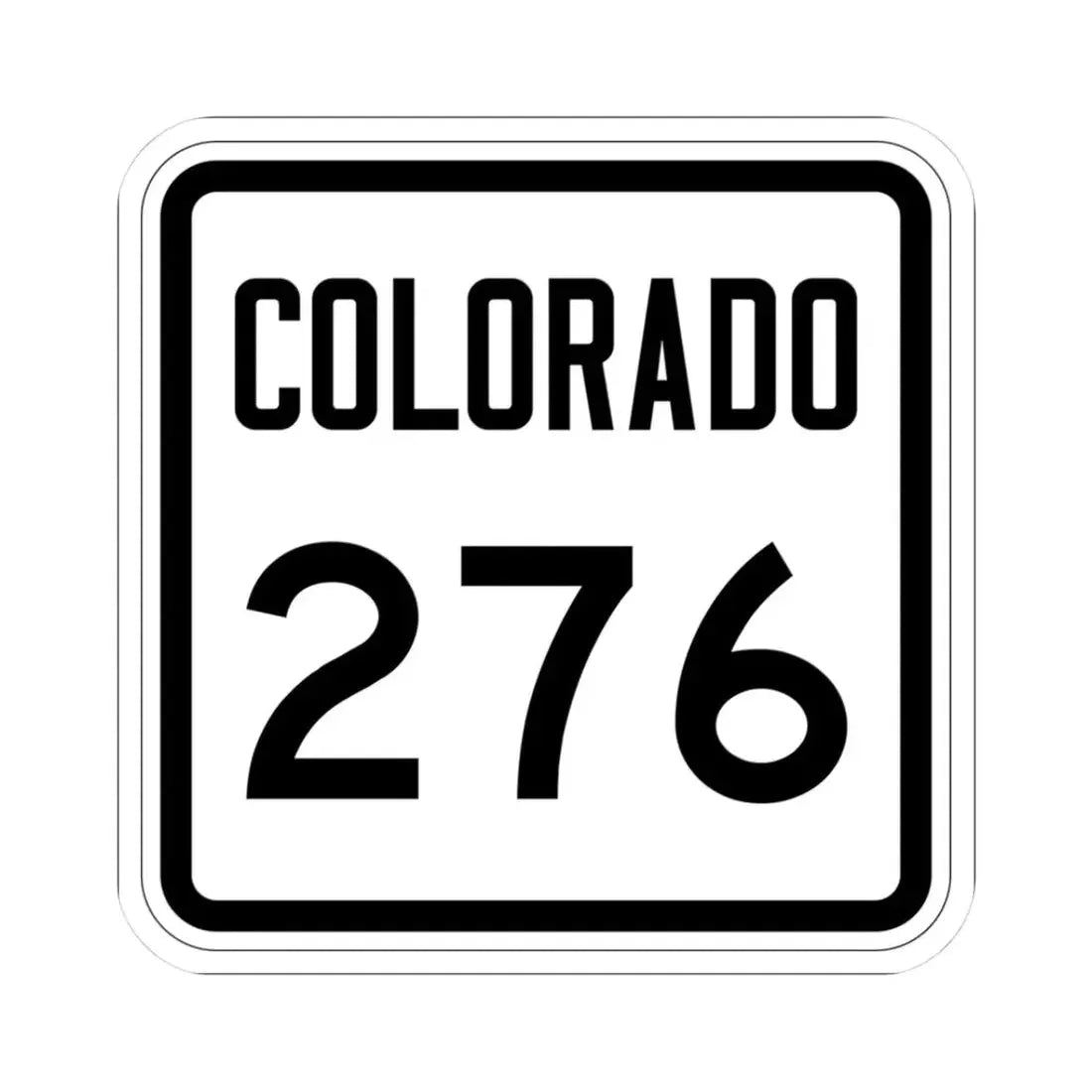 Colorado 276 1946 (Colorado) (Road Sign) STICKER Vinyl Kiss-Cut Decal 3 Inch White - The Sticker Space