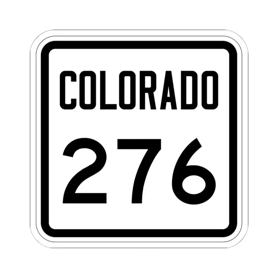 Colorado 276 1946 (Colorado) (Road Sign) STICKER Vinyl Kiss-Cut Decal 6 Inch White - The Sticker Space