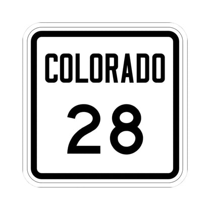 Colorado 28 1946 (Colorado) (Road Sign) STICKER Vinyl Kiss-Cut Decal 3 Inch White - The Sticker Space
