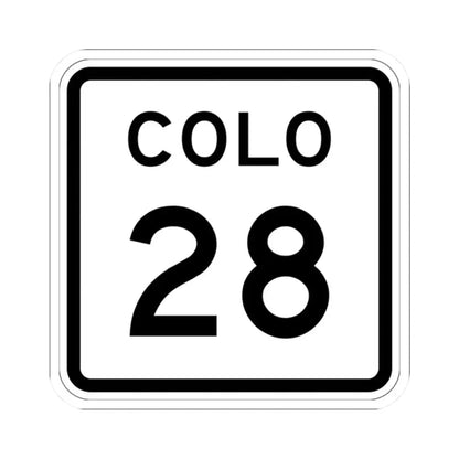 Colorado 28 1952 (Colorado) (Road Sign) STICKER Vinyl Kiss-Cut Decal 2 Inch White - The Sticker Space