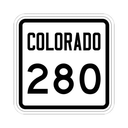 Colorado 280 1946 (Colorado) (Road Sign) STICKER Vinyl Kiss-Cut Decal 6 Inch White - The Sticker Space