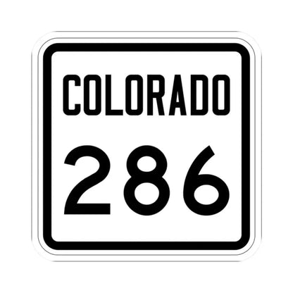 Colorado 286 1946 (Colorado) (Road Sign) STICKER Vinyl Kiss-Cut Decal 2 Inch White - The Sticker Space