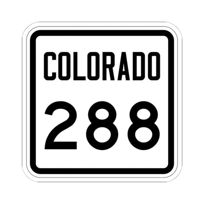 Colorado 288 1946 (Colorado) (Road Sign) STICKER Vinyl Kiss-Cut Decal 6 Inch White - The Sticker Space