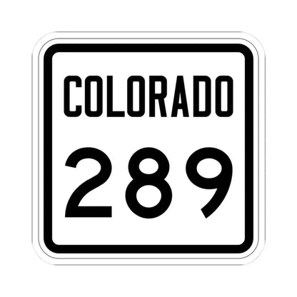 Colorado 289 1946 (Colorado) (Road Sign) STICKER Vinyl Kiss-Cut Decal 3 Inch White - The Sticker Space