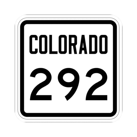 Colorado 292 1946 (Colorado) (Road Sign) STICKER Vinyl Kiss-Cut Decal 2 Inch White - The Sticker Space