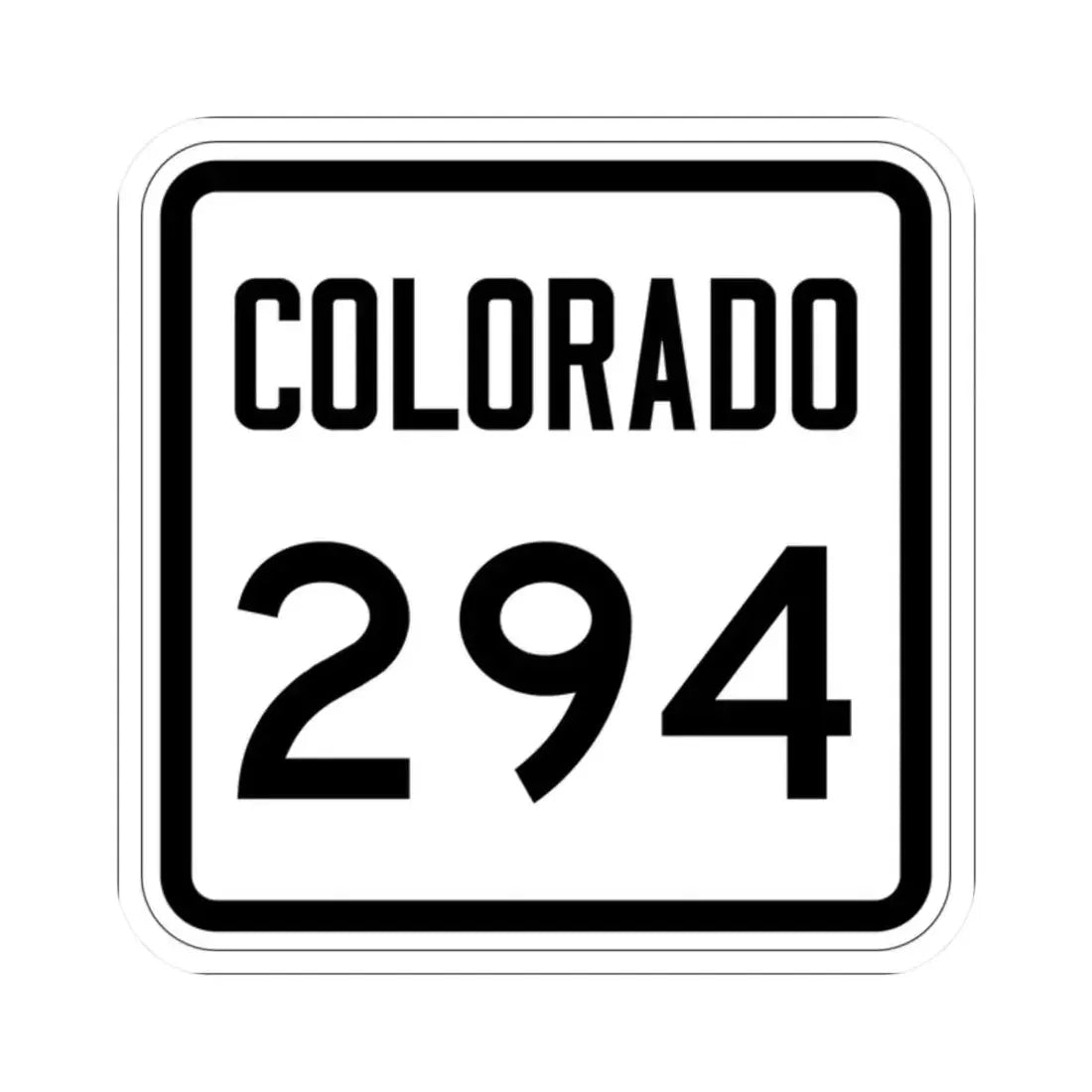 Colorado 294 1946 (Colorado) (Road Sign) STICKER Vinyl Kiss-Cut Decal 2 Inch White - The Sticker Space