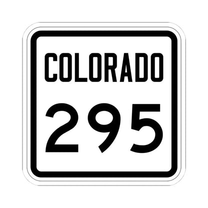 Colorado 295 1946 (Colorado) (Road Sign) STICKER Vinyl Kiss-Cut Decal 4 Inch White - The Sticker Space