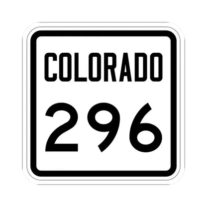 Colorado 296 1946 (Colorado) (Road Sign) STICKER Vinyl Kiss-Cut Decal 2 Inch White - The Sticker Space