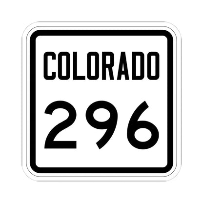 Colorado 296 1946 (Colorado) (Road Sign) STICKER Vinyl Kiss-Cut Decal 4 Inch White - The Sticker Space