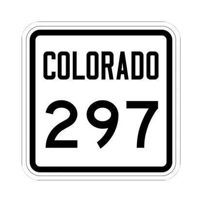 Colorado 297 1946 (Colorado) (Road Sign) STICKER Vinyl Kiss-Cut Decal 4 Inch White - The Sticker Space