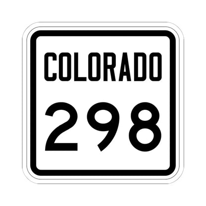 Colorado 298 1946 (Colorado) (Road Sign) STICKER Vinyl Kiss-Cut Decal 6 Inch White - The Sticker Space