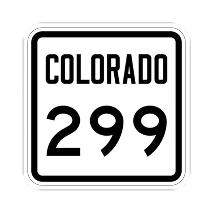Colorado 299 1946 (Colorado) (Road Sign) STICKER Vinyl Kiss-Cut Decal 2 Inch White - The Sticker Space