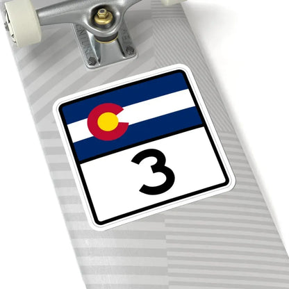 Colorado 3 (Colorado) (Road Sign) STICKER Vinyl Kiss-Cut Decal - The Sticker Space