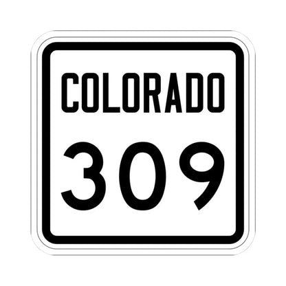 Colorado 309 1946 (Colorado) (Road Sign) STICKER Vinyl Kiss-Cut Decal 3 Inch White - The Sticker Space