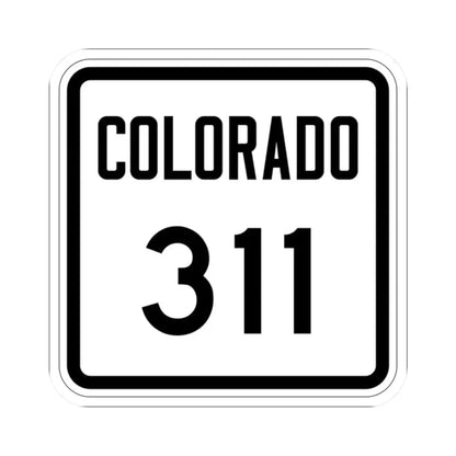 Colorado 311 1946 (Colorado) (Road Sign) STICKER Vinyl Kiss-Cut Decal 2 Inch White - The Sticker Space