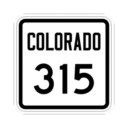 Colorado 315 1946 (Colorado) (Road Sign) STICKER Vinyl Kiss-Cut Decal 2 Inch White - The Sticker Space