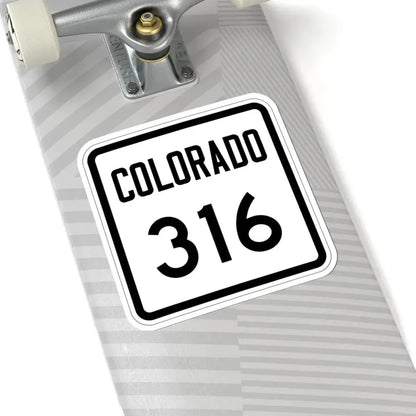 Colorado 316 1946 (Colorado) (Road Sign) STICKER Vinyl Kiss-Cut Decal - The Sticker Space