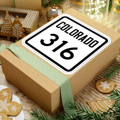 Colorado 316 1946 (Colorado) (Road Sign) STICKER Vinyl Kiss-Cut Decal - The Sticker Space