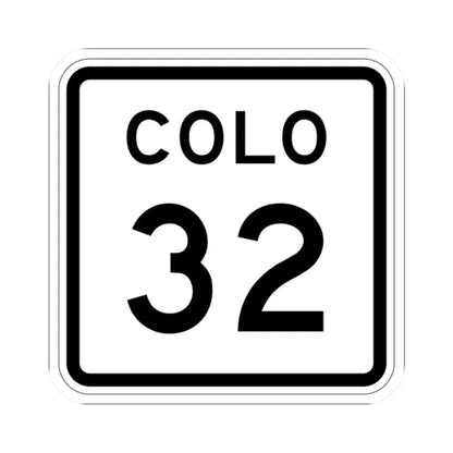 Colorado 32 1952 (Colorado) (Road Sign) STICKER Vinyl Kiss-Cut Decal 2 Inch White - The Sticker Space
