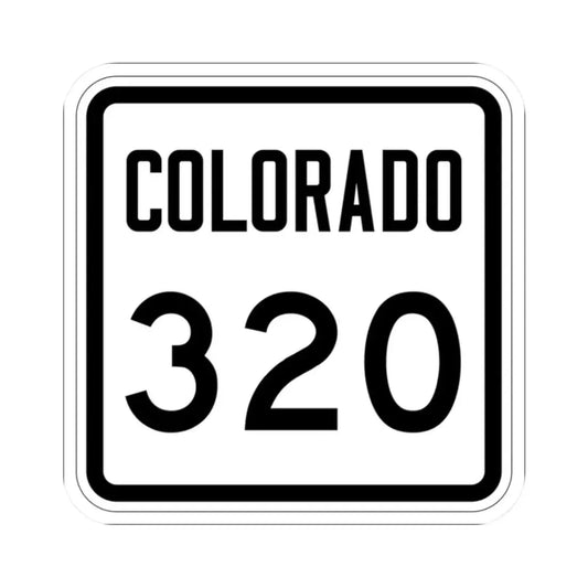 Colorado 320 1946 (Colorado) (Road Sign) STICKER Vinyl Kiss-Cut Decal 2 Inch White - The Sticker Space