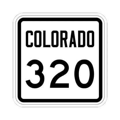 Colorado 320 1946 (Colorado) (Road Sign) STICKER Vinyl Kiss-Cut Decal 6 Inch White - The Sticker Space