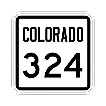 Colorado 324 1946 (Colorado) (Road Sign) STICKER Vinyl Kiss-Cut Decal 6 Inch White - The Sticker Space