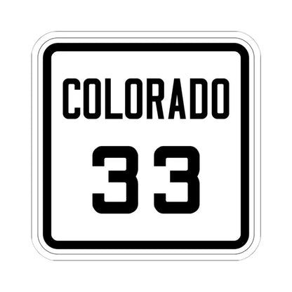 Colorado 33 1926 (Colorado) (Road Sign) STICKER Vinyl Kiss-Cut Decal 6 Inch White - The Sticker Space