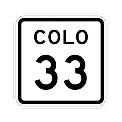 Colorado 33 1952 (Colorado) (Road Sign) STICKER Vinyl Kiss-Cut Decal 2 Inch White - The Sticker Space
