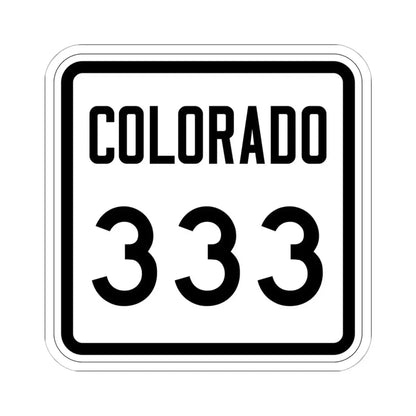 Colorado 333 1946 (Colorado) (Road Sign) STICKER Vinyl Kiss-Cut Decal 6 Inch White - The Sticker Space