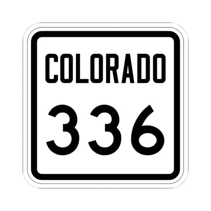 Colorado 336 1946 (Colorado) (Road Sign) STICKER Vinyl Kiss-Cut Decal 4 Inch White - The Sticker Space