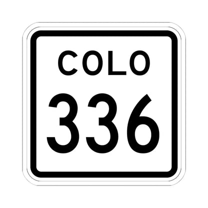 Colorado 336 1952 (Colorado) (Road Sign) STICKER Vinyl Kiss-Cut Decal 6 Inch White - The Sticker Space