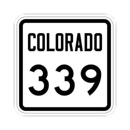 Colorado 339 1946 (Colorado) (Road Sign) STICKER Vinyl Kiss-Cut Decal 3 Inch White - The Sticker Space