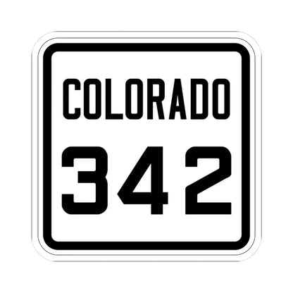 Colorado 342 1926 (Colorado) (Road Sign) STICKER Vinyl Kiss-Cut Decal 3 Inch White - The Sticker Space