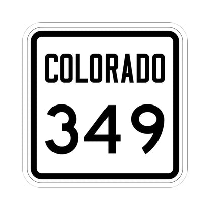 Colorado 349 1946 (Colorado) (Road Sign) STICKER Vinyl Kiss-Cut Decal 4 Inch White - The Sticker Space