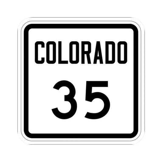 Colorado 35 1946 (Colorado) (Road Sign) STICKER Vinyl Kiss-Cut Decal 2 Inch White - The Sticker Space